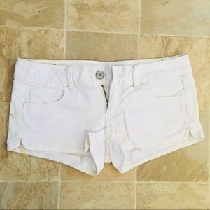 White Jean Shorts American Eagle